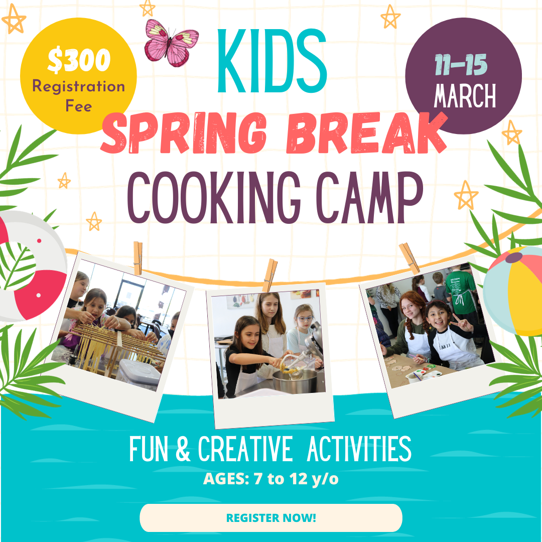 Kids Spring Break Cooking Camp From Monday March 11th to Friday